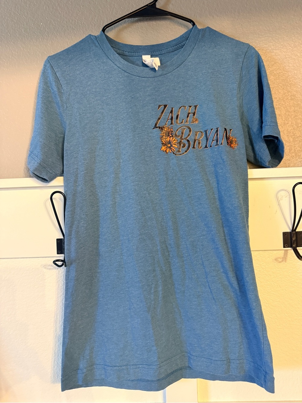 Zach Bryan Graphic Band Tee Women’s Small Heather Blue Bella Canvas T-Shirt